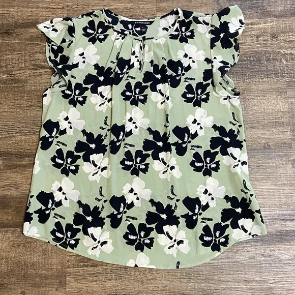 Sage Floral Officecore L Large Chic Spring Capsule Wardrobe Soft Girl Aesthetic - Picture 2 of 9